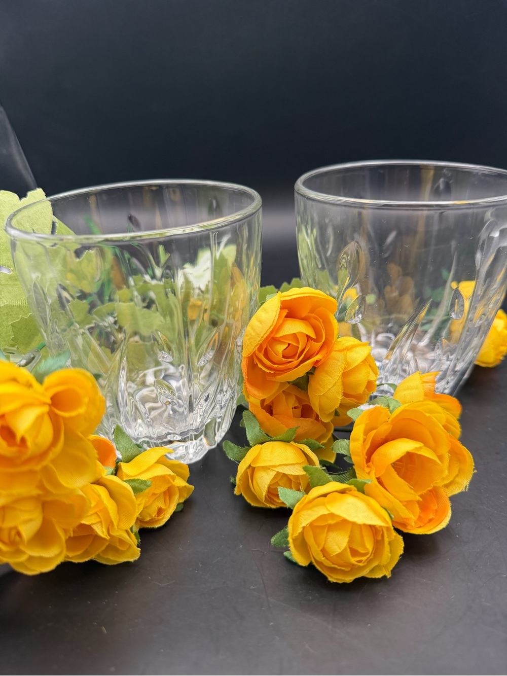 Vintage Mikasa Cut Crystal Tumblers Set of 2